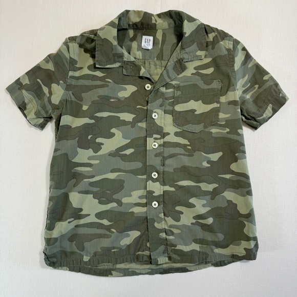 Gap kids camo short sleeve button up size Small - Picture 1 of 3